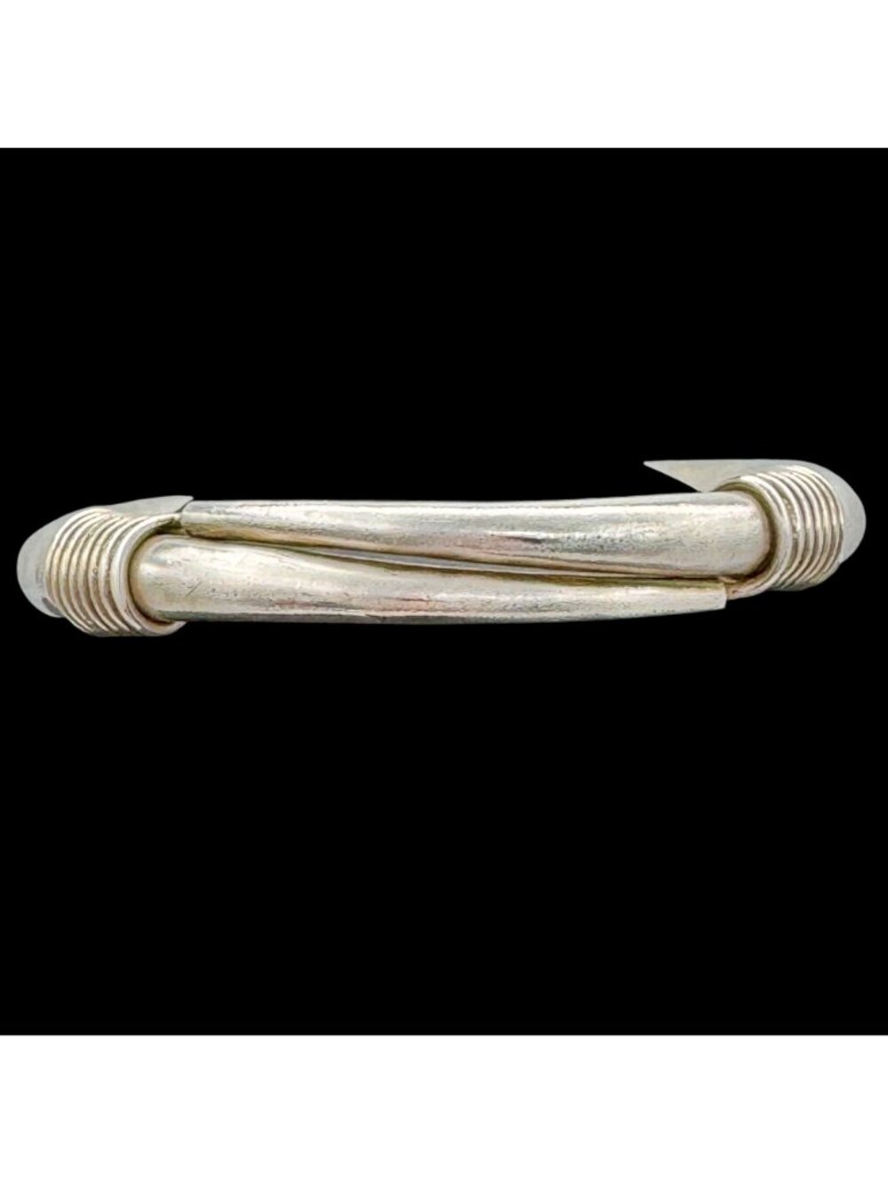 Sterling Silver Electroform Bangle Bracelet Statement Heavy 66g Modernist 7.5" - Picture 2 of 7